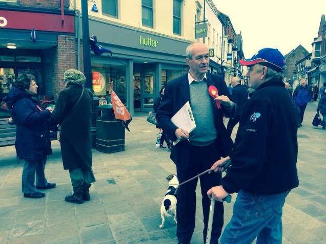 Talking to voters in Beverley
